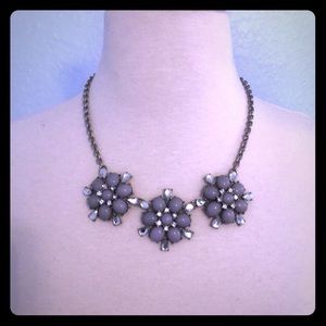 Loft Grey Flowers Necklace